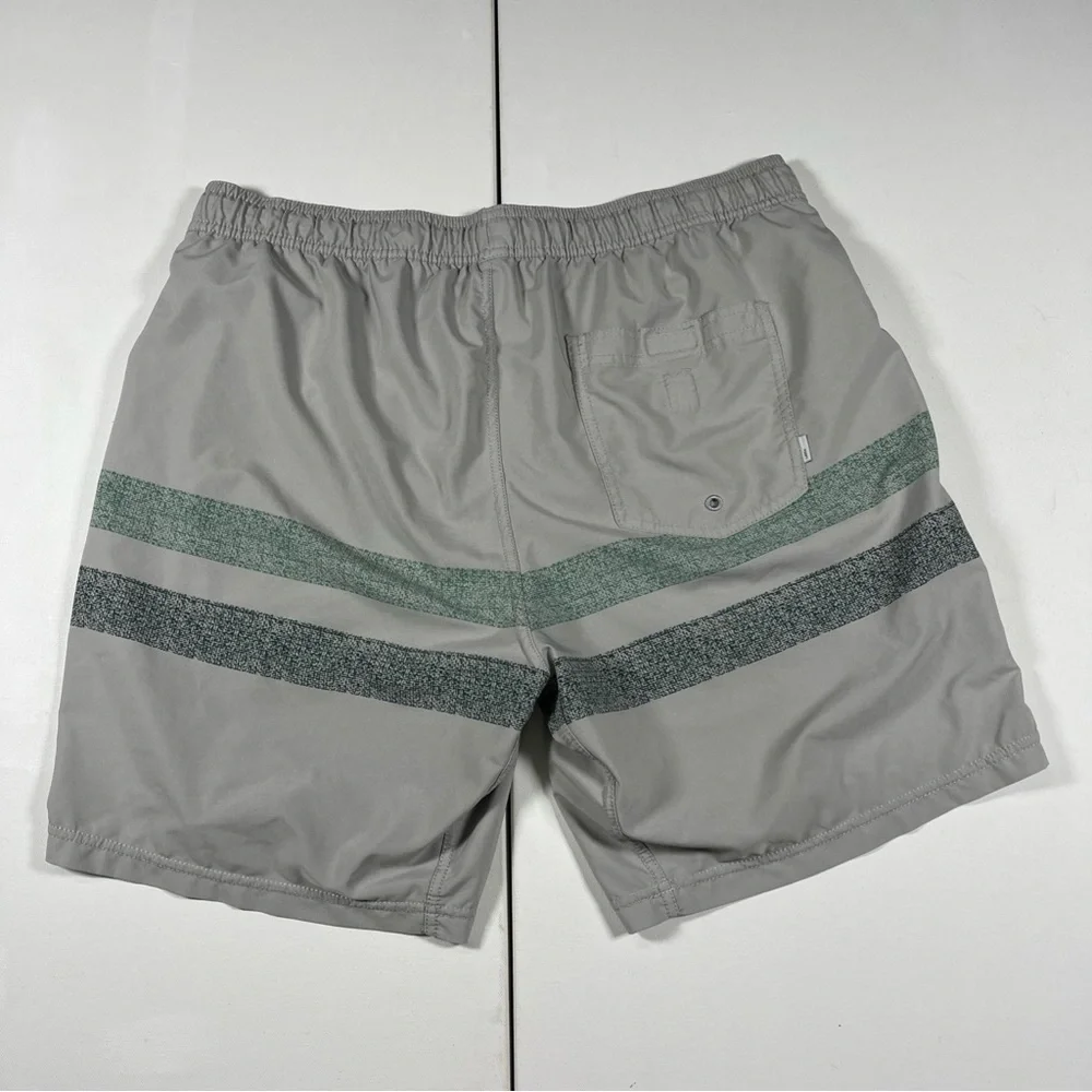 Vuori Kore Shorts Lined Drawstring Running Gym Stretch Gray Striped 8” Men’s XL - Picture 8 of 13